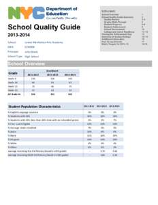 In this report: School Overview School Quality Guide Summary Quality Review Graphs Walk-Through Student Progress