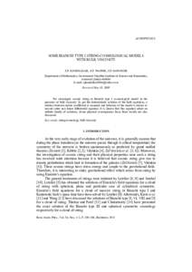 ASTROPHYSICS  SOME BIANCHI TYPE I STRING COSMOLOGICAL MODELS WITH BULK VISCOSITY S.P. KANDALKAR, A.P. WASNIK, S.P. GAWANDE Department of Mathematics, Government Vidarbha Institute of Science and Humanities,