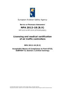 NPAB.V) AMC-GM to Part-ATCO, SUBPART D, Section 2 (Initial training)