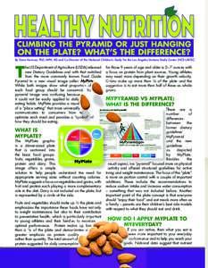 CLIMBING THE PYRAMID OR JUST HANGING ON THE PLATE? WHAT’S THE DIFFERENCE? By Dena Herman, PhD, MPH, RD and Co-Director of the National Children’s Study for the Los Angeles-Ventura Study Center (NCS-LAVSC) T