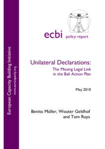 policy report  Unilateral Declarations: www.eurocapacity.org  European Capacity Building Initiative