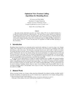 Optimized View Frustum Culling Algorithms for Bounding Boxes Ulf Assarsson and Tomas M¨oller