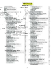 Table of Contents Purpose of the Catalog University Administration Academic Calendar forGlossary Majors, Minors, and Concentrations