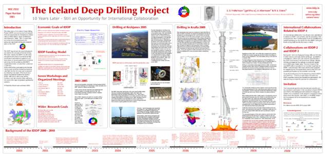 The Iceland Deep Drilling Project  WGC 2010 Paper Number 3901