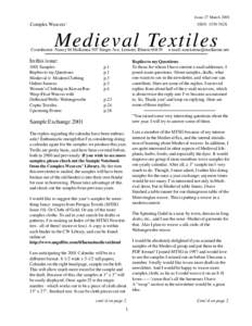 Issue 27 MarchComplex Weavers’ ISSN: 1530-762X