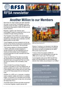 RFSA newsletter  ISSUE 31 – VolumeAnother Million to our Members