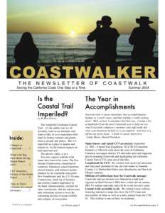 COASTWALKER THE NEWSLETTER  Saving the California Coast One Step at a Time