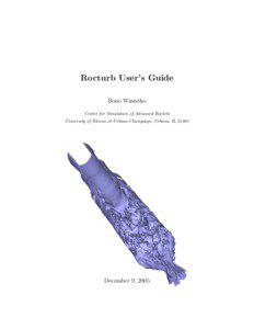 Rocturb User’s Guide Bono Wasistho Center for Simulation of Advanced Rockets