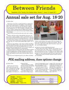 FOL Newsletter summer 2011