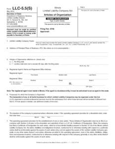 Form  LLC-5.5(S) Illinois Limited Liability Company Act