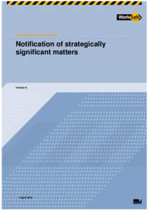External Guideline & Form #9  Notification of strategically significant matters  Version 6