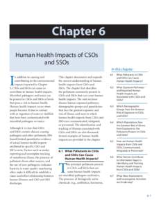 2004 EPA CSO SSO REPORT TO CONGRESS: Chapter 6 Human Health Impacts of CSOs and SSOs