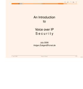 An Introduction to Voice over IP Security July[removed]removed]