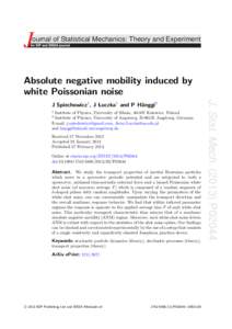 Absolute negative mobility induced by white Poissonian noise