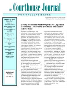 the  Courthouse Journal W W W.W A C O U N T I E S.O R G Washington Association of County Officials Washington State Association of Counties