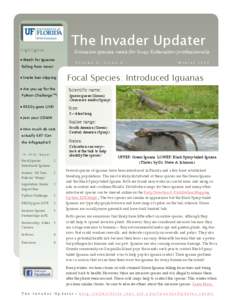 The Invader Updater  Highlights: Invasive species news for busy Extension professionals