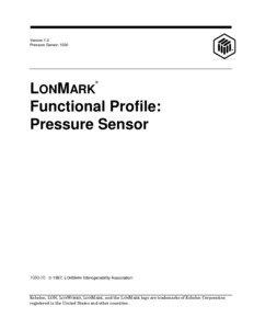 Version 1.0 Pressure Sensor: 1030