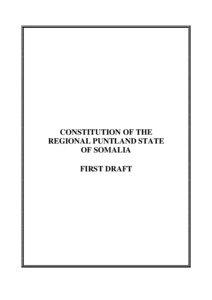 CONSTITUTION OF THE REGIONAL PUNTLAND STATE OF SOMALIA