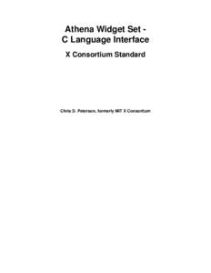 Athena Widget Set - C Language Interface - X Consortium Standard
