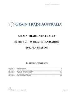 GTA Wheat Standards[removed]GRAIN TRADE AUSTRALIA Section 2 – WHEAT STANDARDS[removed]SEASON