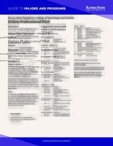 GUIDE TO MAJORS AND PROGRAMS Kansas State Polytechnic: College of Technology and Aviation Online Professional Pilot Overview