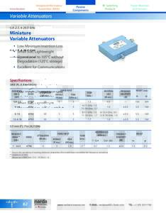 Integrated Microwave Assemblies (IMAs) Introduction  Power Monitors