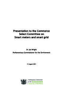 1  Presentation to the Commerce Select Committee on Smart meters and smart grid