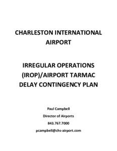 Microsoft Word - Charleston International Airport Tarmac Delay Contingency Plan