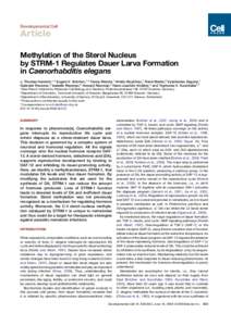 Methylation of the Sterol Nucleus by STRM-1 Regulates Dauer Larva Formation in Caenorhabditis elegans