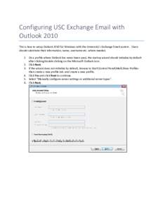 Microsoft Word - Updated[removed]Configuring USC Exchange Email with Outlook 2010.docx