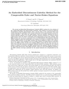 An Embedded Discontinuous Galerkin Method for the Compressible Euler and Navier-Stokes Equations