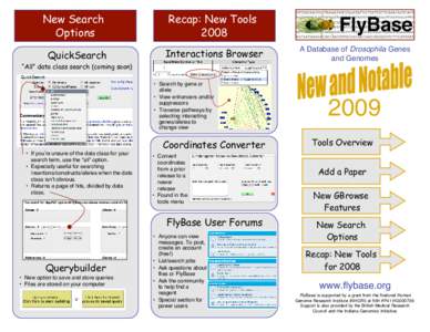 New Search Options QuickSearch Recap: New Tools 2008
