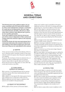 Bolle_A4_Factsheet_General terms and conditions.indd