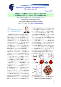 “Dynamical Ordering & Integrated Functions” Newsletter Vol. 12 August, 2014  業績紹介：自己集合のメカニズムを明らかにする新手法