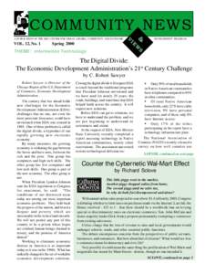 COMMUNITY NEWS A PUBLICATION OF THE MSU CENTER FOR URBAN AFFAIRS, COMMUNITY AND ECONOMIC VOL. 12, No. 1  Spring 2000