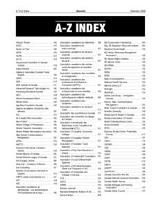 4 / A-Z Index  Sources Summer 2009