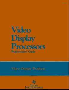 Video Programmer’s Guide INSTRUMENTS  Video