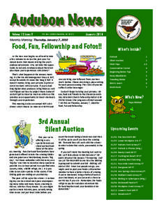 Audubon News Volume 15, Issue 5 P.O. Box[removed]Charlotte, NC[removed]January 2010