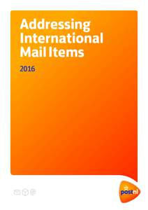 Addressing International Mail Items 2016  Addressing International