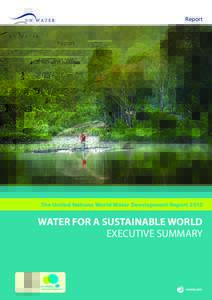 Report  The United Nations World Water Development Report 2015 WATER FOR A SUSTAINABLE WORLD EXECUTIVE SUMMARY