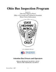 Car safety / Vehicle inspection / Federal Motor Vehicle Safety Standards / School bus / Federal Motor Vehicle Safety Standard 208 / Inspection / National Highway Traffic Safety Administration / Automobile safety / Bus