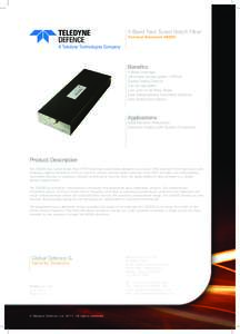 TELEDYNE DEFENCE LIMITED X-Band Fast Tuned Notch Filter Technical Datasheet ES006