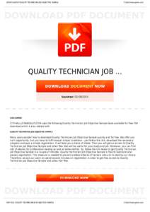 Employment / Job interview / Recruitment / Technician / Book of Job