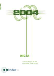 NICTA Annual Report to the Australian Government Obligations The Annual Report is a reporting obligation on the part of NICTA to the Commonwealth of
