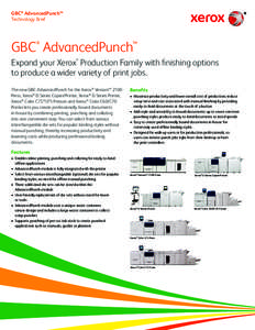 GBC® AdvancedPunch™ Technology Brief GBC AdvancedPunch™ ®