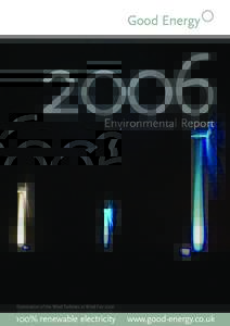 Environmental Report  Illumination of the Wind Turbines at Wind Fair% renewable electricity