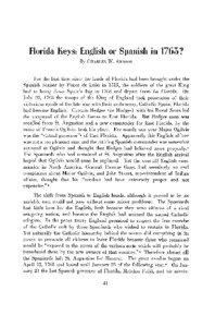 The Florida Keys : English or Spanish in 1763? : Tequesta : Number[removed], pages 41-54