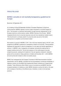 Microsoft Word - BEREC Press release[removed]