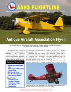 AAHS FLIGHTLINE American Aviation Historical Society #169, Fourth Quarterwww.aahs-online.org