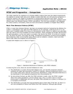 Application Note | AN102 MTBF and Prognostics – Comparison The major objective for engineers is to design reliable systems that meet the stated requirements. No engineer or project team sets out to design a system that